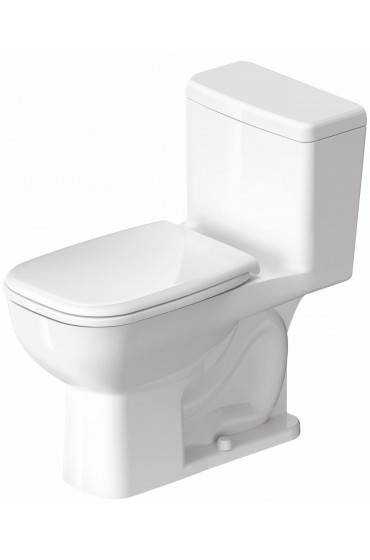 Toilets| Duravit D-Code White Elongated Standard Height WaterSense Toilet 12-in Rough-In Size (Ada Compliant) - ML59935