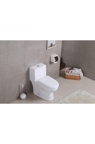 Toilets| Kingston Brass Courtyard White Dual Flush Elongated Standard Height WaterSense Toilet 12-in Rough-In Size - AD28035