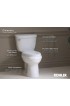 Toilets| KOHLER Cimarron White Elongated Chair Height 2-piece WaterSense Toilet 12-in Rough-In Size (Ada Compliant) - AI91016