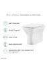 Toilets| Swiss Madison Carre Glossy White Dual Flush Elongated Comfort Height Back-to-wall Toilet 12-in Rough-In Size - AH88234
