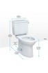Toilets| TOTO Drake Cotton Elongated Standard Height 2-piece WaterSense Toilet 10-in Rough-In Size (Ada Compliant) - XP60570