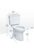 Toilets| TOTO Drake Cotton Elongated Standard Height 2-piece WaterSense Toilet 10-in Rough-In Size (Ada Compliant) - IZ92472