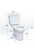 Toilets| TOTO Drake Cotton Round Standard Height 2-piece Toilet 12-in Rough-In Size (Ada Compliant) - ZN97173