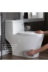 Toilets| Woodbridge Everette White with Matte Black Button Dual Flush Elongated Comfort Height WaterSense Toilet 12-in Rough-In Size - UC84167