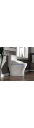 Toilets| Woodbridge Journey White Dual Flush Elongated Chair Height Smart WaterSense Toilet 12-in Rough-In Size with Bidet - YJ02532