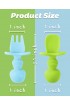 6 Pcs Silicone Baby Spoons First Stage Toddler Utensils for Baby Led Weaning Chewable Baby Utensils for Self-Feeding