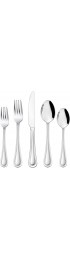60-Piece Silverware Set HaWare Stainless Steel Flatware Service for 12 Pearled Edge Tableware Cutlery Include Knife Fork Spoon Beading Eating Utensil for Home Mirror Polished Dishwasher Safe