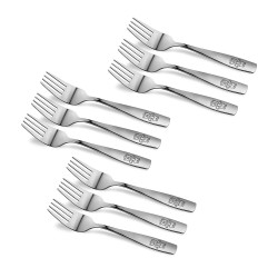 9 Piece Stainless Steel Kids Forks Kids Cutlery Child and Toddler Safe Flatware Kids Silverware Kids Utensil Set Includes A Total of 9 Forks for Great Convenience Ideal for Home and Preschools