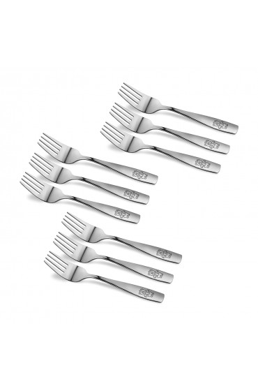 9 Piece Stainless Steel Kids Forks Kids Cutlery Child and Toddler Safe Flatware Kids Silverware Kids Utensil Set Includes A Total of 9 Forks for Great Convenience Ideal for Home and Preschools