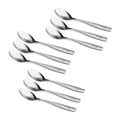 9 Piece Stainless Steel Kids Spoons Kids Cutlery Child and Toddler Safe Flatware Kids Silverware Kids Utensil Set Includes A Total of 9 Spoons for Great Convenience Ideal for Home and Preschools