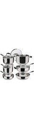 AVACRAFT 18 10 Stainless Steel Cookware Set Premium Pots and Pans Set High Quality Kitchen Essentials for cooking Multi-Ply Body Stainless Steel Pan Set 10-Piece Sets
