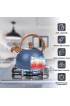 Awvlvwa Tea Kettle for Stovetop 2.5 Quart Stainless Water Teapot Boilers for Stovetops Induction Stone Kettle with Loud Whistle Perfect for Preparing Hot Water Fast for Coffee Tea Sky Blue