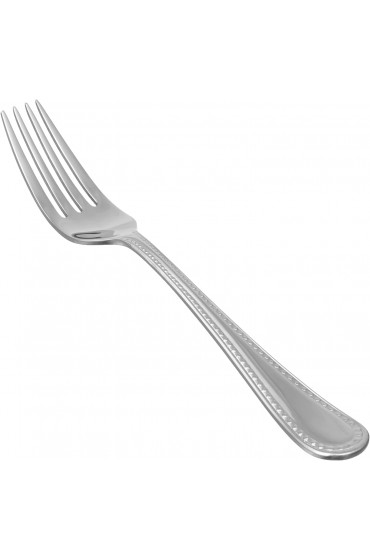 Basics Stainless Steel Dinner Forks with Pearled Edge Pack of 12