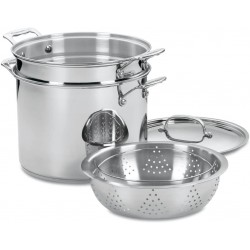 Cuisinart 77-412P1 Chef's Classic Stainless 4-Piece 12-Quart Pasta Steamer Set Silver