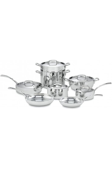 Cuisinart French Classic Tri-Ply Stainless 13-Piece Cookware Set Silver