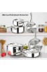 Duxtop Whole-Clad Tri-Ply Stainless Steel Induction Cookware Set 10PC Kitchen Pots and Pans Set