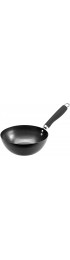 Ecolution Non-Stick Carbon Steel Wok with Soft Touch Riveted Handle 8",Black