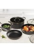 Emeril Everyday Forever Pans Hard-Anodized Cookware 10-Piece Pots and Pans Set Nonstick with Utensils Induction Compatible by Emeril Lagasse Black 10 Piece Set
