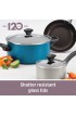 Farberware Promotional Dishwasher Safe Nonstick Stock Pot Stockpot with Lid 10.5 Quart Black