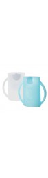 Flipping Holder Multipurpose Squeeze-Proof Food Pouch Holder and Juice Box Holder One Blue One White