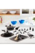 Gibson Home Back to Basics Nonstick Aluminum Cookware Set 59-Piece Black