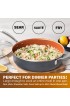 Gotham Steel Nonstick Sauté Pan with Lid – 5.5 Quart. Multipurpose Ceramic Jumbo Cooker Fry Pan with Glass Lid Stay Cool Handle + Helper Handle Oven Stovetop & Dishwasher Safe 100% PFOA Free