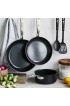 GreenPan Prime Midnight Hard Anodized Healthy Ceramic Nonstick 5 Piece Cookware Pots and Pans Set PFAS-Free Dishwasher Safe Oven Safe Black