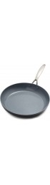 GreenPan Valencia Pro Hard Anodized Healthy Ceramic Nonstick 12" Frying Pan Skillet PFAS-Free Induction Dishwasher Safe Oven Safe Gray