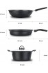 H Lovestia Nonstick Pans Pots 4-Piece Cookware Set Pots and Pans Electric & Stovetops Nonstick Induction Stone