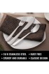Hiware 36 Pcs Silverware Set with Steak Knives for 6 Food-grade Stainless Steel Flatware Cutlery Set Elegant Utensil Tableware Sets Includes Fork Knife Spoon Mirror Polished Dishwasher Safe