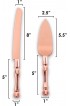 Homi Styles Wedding Cake Knife and Server Set | Rose Gold Color Premium 420 Stainless Steel Gold Plated Blades | Cake Cutting Set for Wedding Cake Birthdays Anniversaries Parties