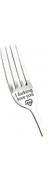 I Forking Love You Dinner Forks Inspirational Funny Engraved Forks Stainless Steel Table Forks Gifts for Boyfriend Girlfriend Husband Wife Cute Wedding Anniversary Valentines Gifts 8 Inches