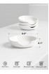 LE TAUCI Ceramic Spoon Rest for kitchen 4.8 Inches Spoon Holder for Stove Top Coffee Spoon Rest Spoon Cradle Kitchen Basics Kitchen Accessories For Utensils Set of 4 White