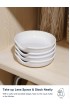 LE TAUCI Ceramic Spoon Rest for kitchen 4.8 Inches Spoon Holder for Stove Top Coffee Spoon Rest Spoon Cradle Kitchen Basics Kitchen Accessories For Utensils Set of 4 White