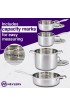 Nevlers 10 Piece Multi-Clad Stainless Steel Cookware Set Pots and Pans Set Makes for a Great Cooking Set for Your Kitchen It is Dishwasher Safe Too!