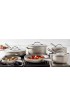 New Epicurious Professional Grade Cookware- Induction Dishwasher Safe Oven Safe Non-stick Premium Quality 10 Piece Aluminum Pearl Cookware Set