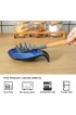Nihow Ceramic Spoon Rest: 4 Inch Stable Utensil Rest Heat Resistant Spoon Holder for Kitchen counter Countertop Stove Top Dishwasher Safe Elegant Blue 1 PC