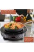 NUWAVE Gold Precision Induction Cooktop Portable Powerful with Large 8” Heating Coil 52 Temperature Settings from 100°F to 575°F in 10°F Increments 3 Wattage Settings 600 900 and 1500 Watts 12” Heat-Resistant Cooking Surface Safe for Jumbo Stock Pot up to