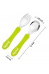 Plaskidy Toddler Utensils Set Stainless Steel with Silicone Handle 4 Toddler Spoons and 4 Toddler Forks BPA Free Dishwasher Safe Kids Silverware Set Children Cutlery Set Kids Forks and Kids Spoons