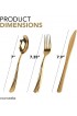 Plastic Spoons 125 Pack Disposable Cutlery Heavy Duty Flatware Plastic Silverware Set for Catering Events Parties Dinners Weddings Receptions and Everyday Use Gold