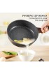 SENSARTE Nonstick Deep Frying Pan Skillet 10-inch Saute Pan with Lid Stay-cool Handle Chef Pan Healthy Stone Cookware Cooking Pan Induction Compatible PFOA Free