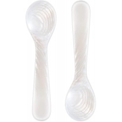 Set of Caviar Spoons Shell Spoon Mother of Pearl Caviar Spoons W Round Handle for Caviar Egg Ice Cream Coffee Restaurant Serving 2 Pieces,3.54 Inches