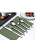 Silverware Set 20 Pieces Stainless Steel Flatware Set Mirror Polish Cutlery Set Utensil Sets Service Set for 4 Silver