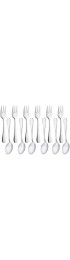Snamonkia Small Appetizer Forks and Demitasse Spoons Stainless Steel Set of 12 5.4 Inches Salad Dessert Coffee Cocktail Espresso Flatware