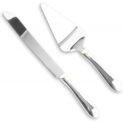 Stainless Steel Cake Serving Set Cake Knife and Server Cake Serving Set With Serrated Blade for Easier Cutting Holidays Birthdays Wedding Anniversary