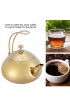 Stainless Steel Tea Kettle 1.5 Litre Coffee Maker Pot Whistling Teapot with Removable Handle and Mesh Strainer for ALL Stovetops for Milk Tea Coffee etc Golden
