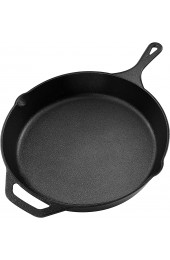 Utopia Kitchen 12.5 Inch Pre-Seasoned Cast iron Skillet Frying Pan Safe Grill Cookware for indoor & Outdoor Use Cast Iron Pan
