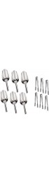 Xiboya textile Sweet Candy Buffet Ice Tongs & Scoops Silver-6 set