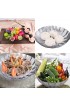 YLYL Veggie Vegetable Steamer Basket Folding Steaming Basket Metal Stainless Steel Steamer Basket Insert Collapsible Steamer Baskets for Cooking Food Expandable Fit Various Size Pot5.9 to 9.8