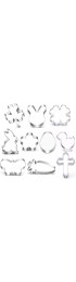 BakingWorld Easter Cookie Cutter Set-10 Piece-Flower Butterfly Shamrock Clover Chick Carrot Egg Bunny Rabbite Cross Shapes Stainless Steel Fondant Molds for Holiday Party Decorations